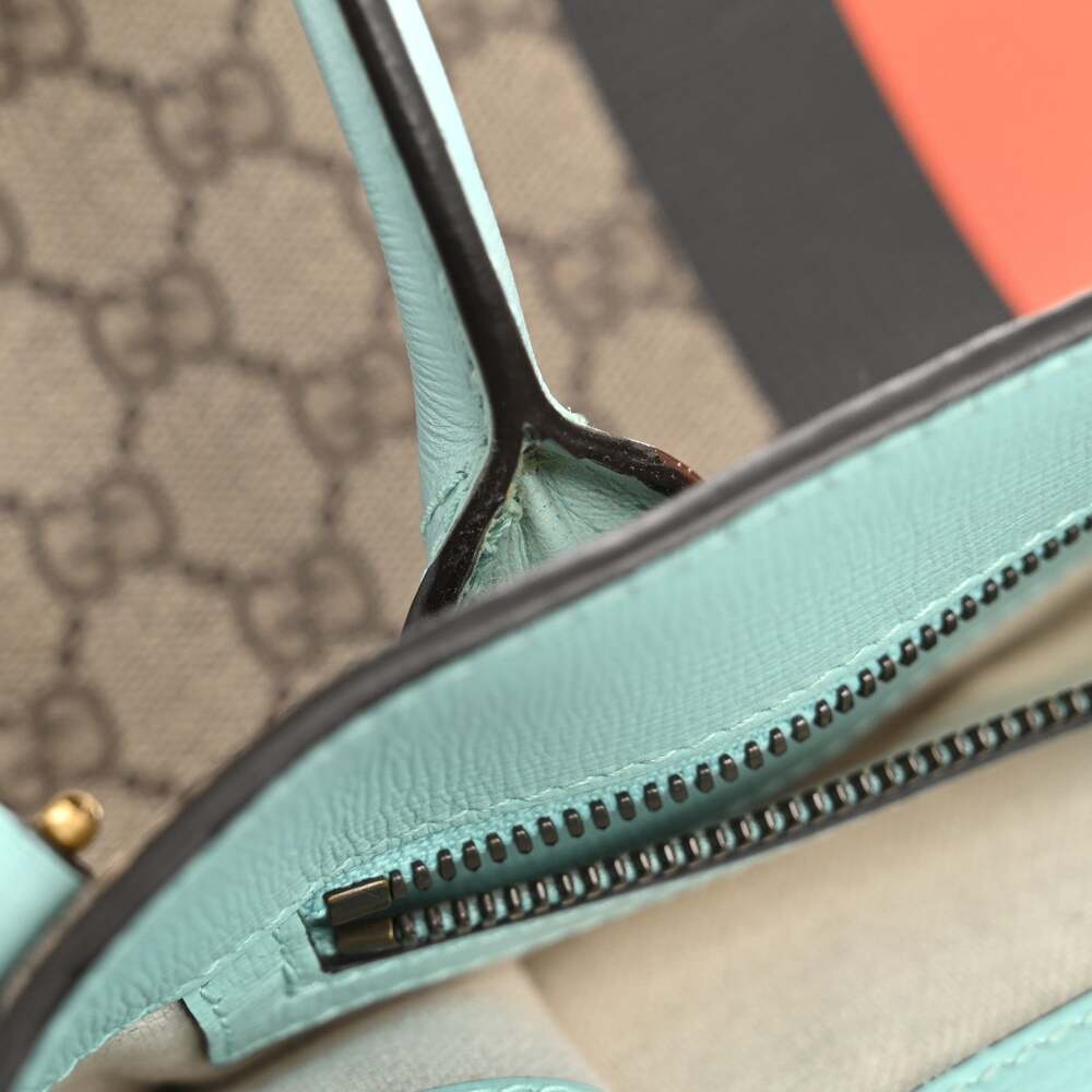 Gg Supreme Textured Dollar Calfskin Web #223760G16B - Picture 11 of 11